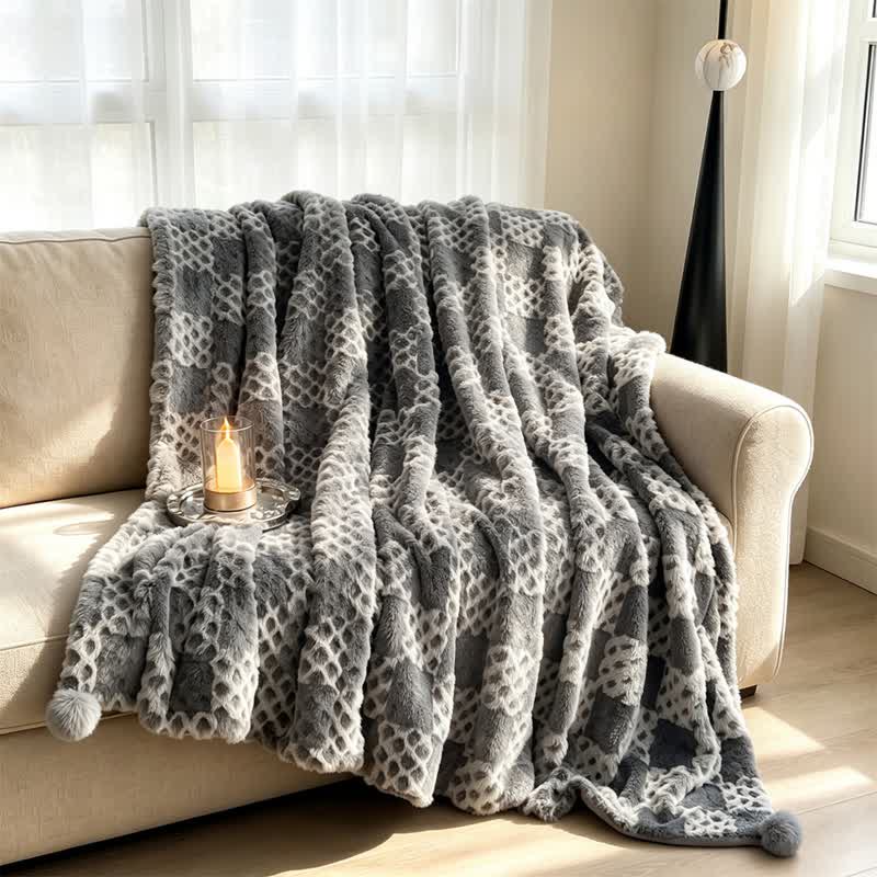 Coperta reversibile a griglia a scacchi - image 15