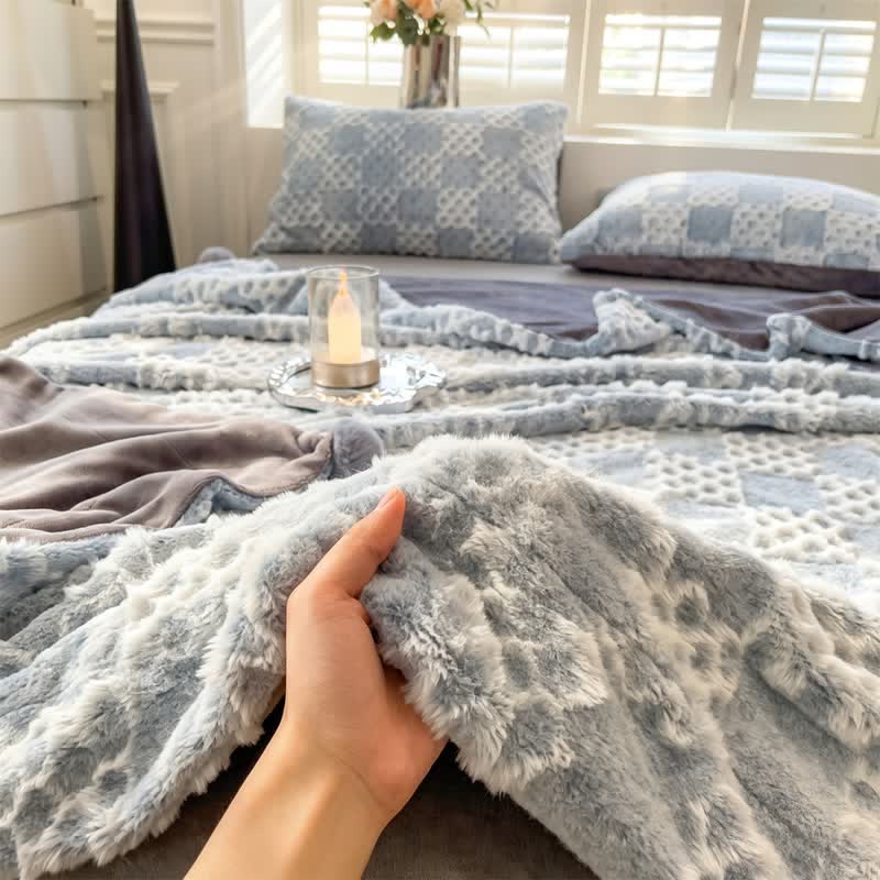 Coperta reversibile a griglia a scacchi - image 32
