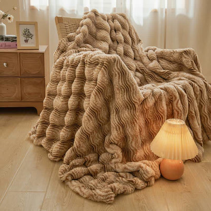 Morbida coperta ondulata e soffice in peluche - image 13