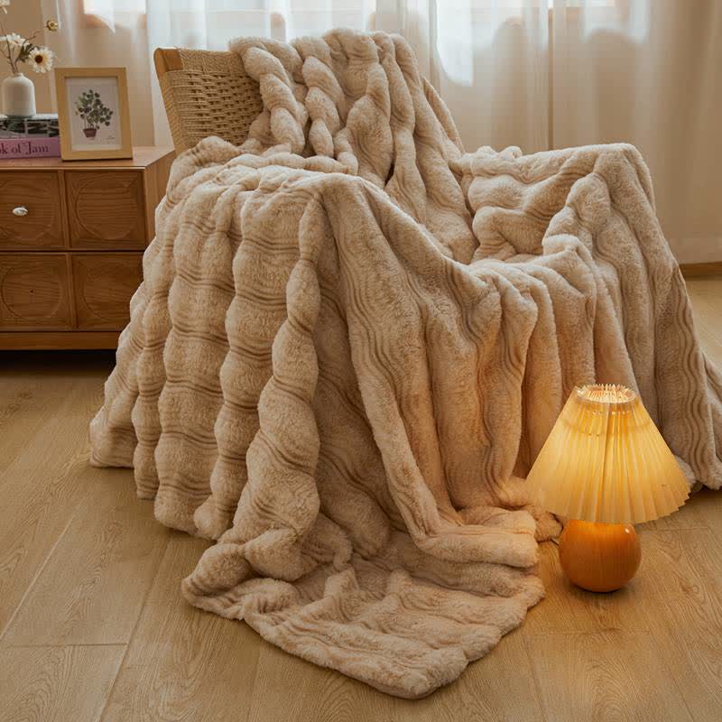 Morbida coperta ondulata e soffice in peluche - image 29