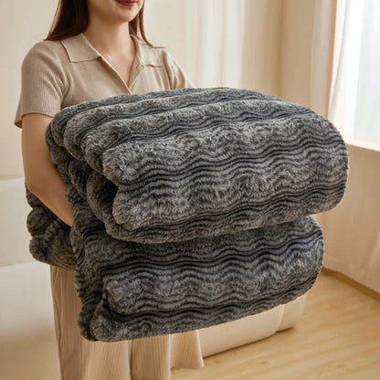 Morbida coperta ondulata e soffice in peluche - Grigio scuro - 79" x 91" - image 31