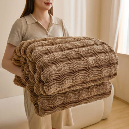Morbida coperta ondulata e soffice in peluche - Caffè scuro - 79" x 91" - image 39