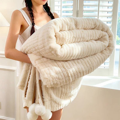 Coperta reversibile moderna con motivo a griglia a blocchi, accogliente e confortevole. - Bianco - 79" x 91" - image 9