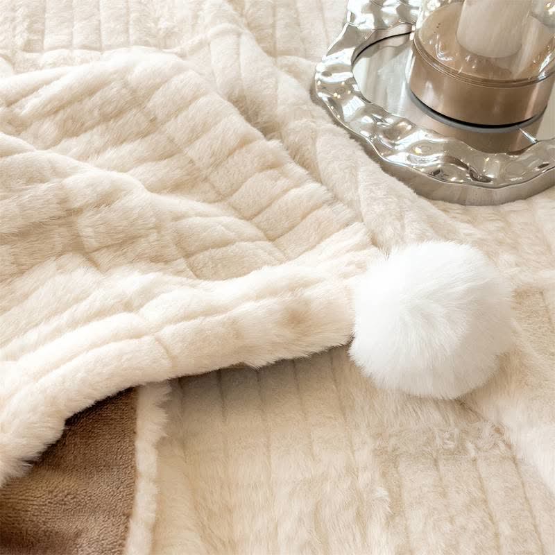 Coperta reversibile moderna con motivo a griglia a blocchi, accogliente e confortevole. - image 16