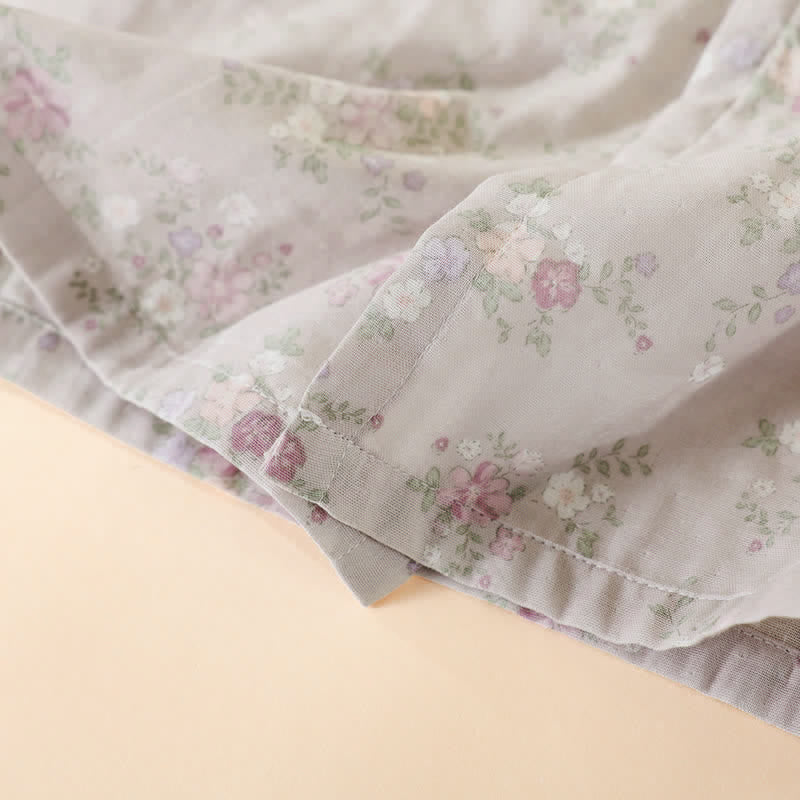 Camicia da notte in garza di cotone a fantasia floreale, ideale per stare in casa. - image 12