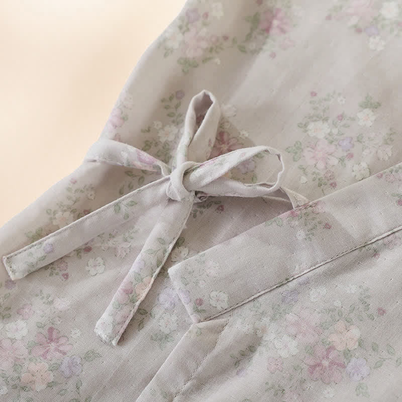 Camicia da notte in garza di cotone a fantasia floreale, ideale per stare in casa. - image 8