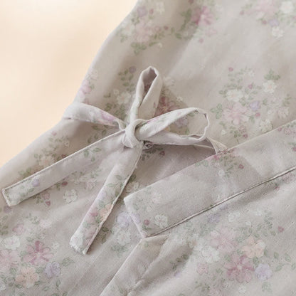 Camicia da notte in garza di cotone a fantasia floreale, ideale per stare in casa. - image 8