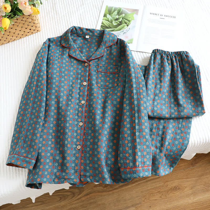 Set pigiama in cotone Blue Meadow - image 1