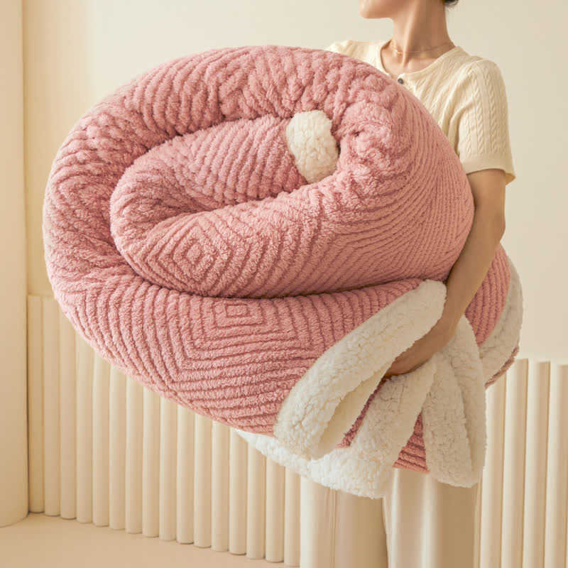 Coperta in sherpa con trama a rombi - Rosa - 200cm x 230cm - image 15