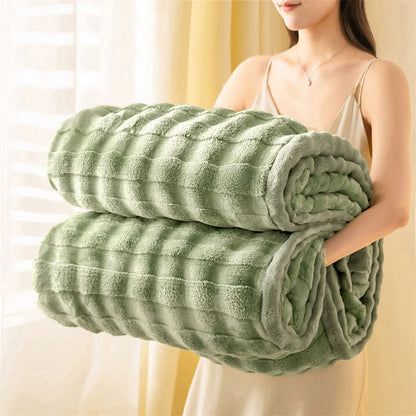 Coperta termica spessa con griglia in rilievo - Verde - 200cm x 230cm - image 12