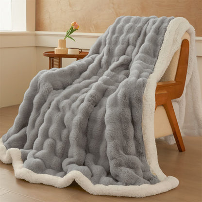 Coperta Sherpa a doppio strato in morbido pile ondulato - image 11
