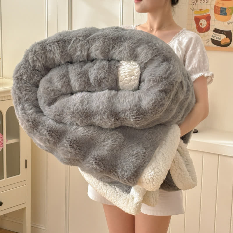Coperta Sherpa a doppio strato in morbido pile ondulato - image 10