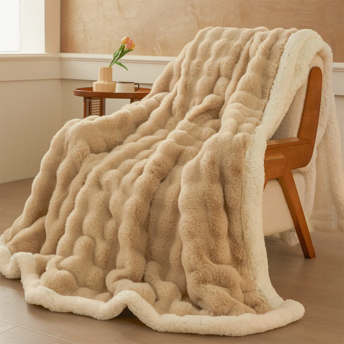 Coperta Sherpa a doppio strato in morbido pile ondulato - image 5