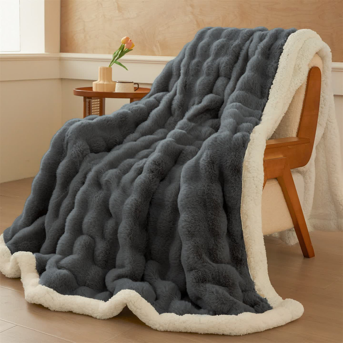Coperta Sherpa a doppio strato in morbido pile ondulato - image 23