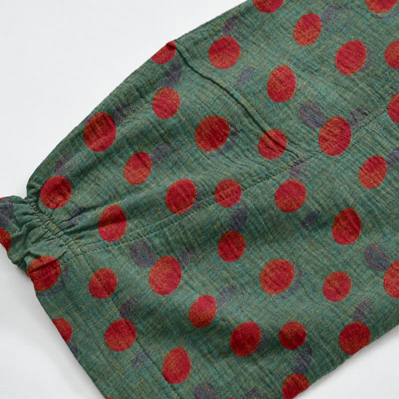 Pantaloni harem in cotone a pois - image 11