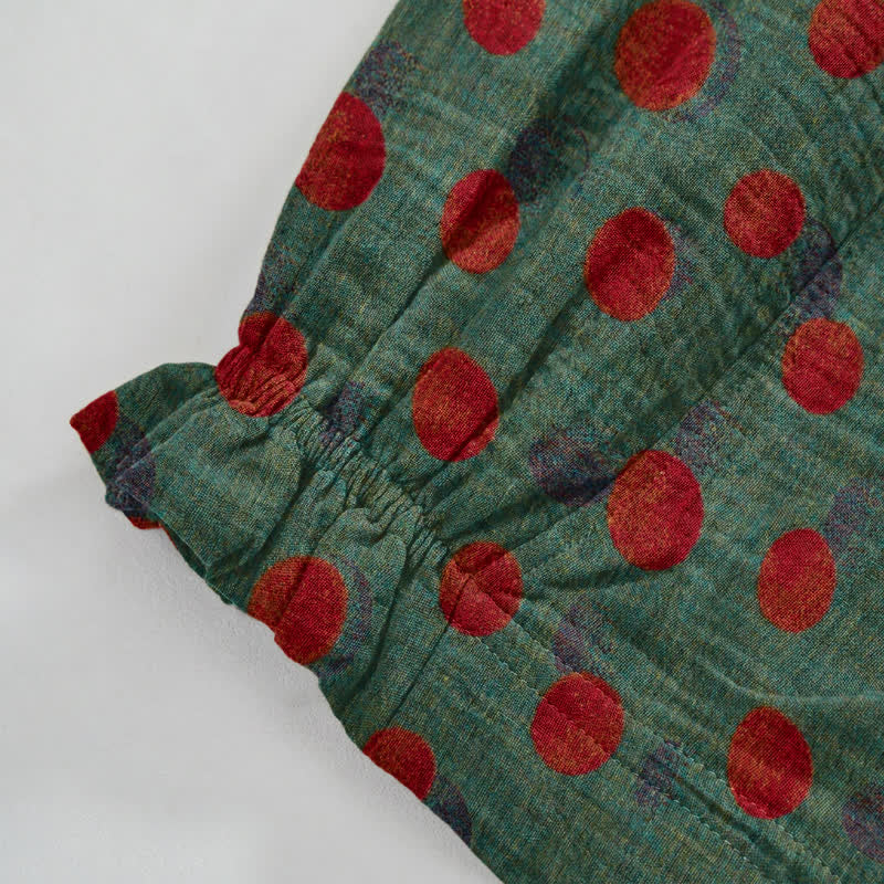 Pantaloni harem in cotone a pois - image 10
