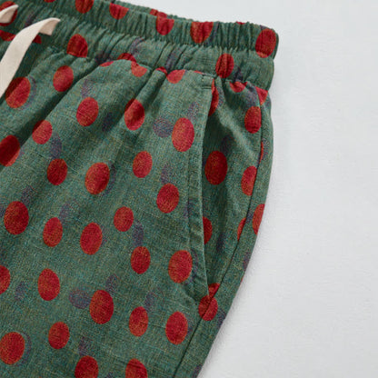 Pantaloni harem in cotone a pois - image 9