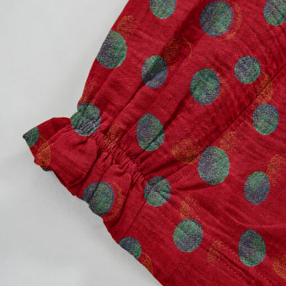 Pantaloni harem in cotone a pois - image 4