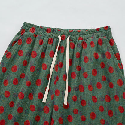 Pantaloni harem in cotone a pois - image 8