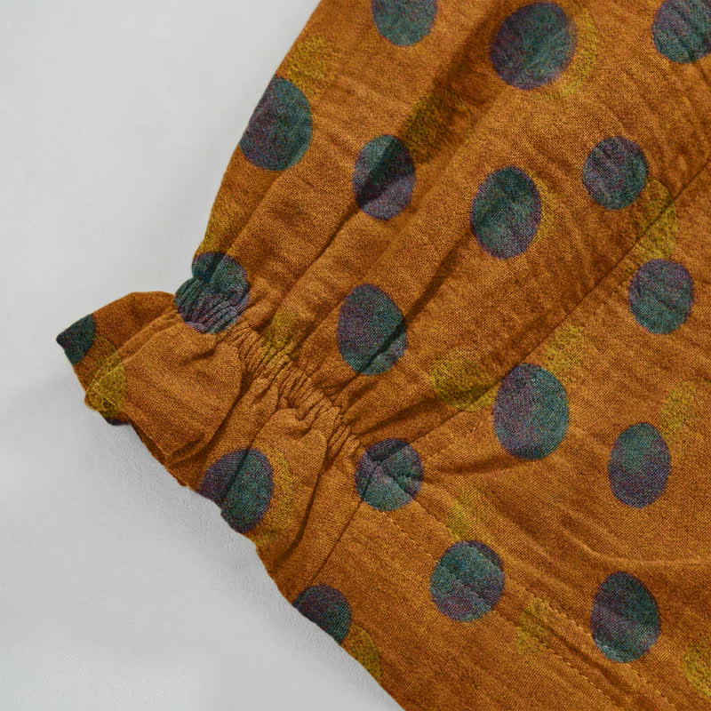 Pantaloni harem in cotone a pois - image 22