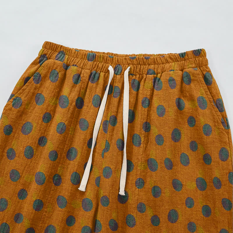 Pantaloni harem in cotone a pois - image 20