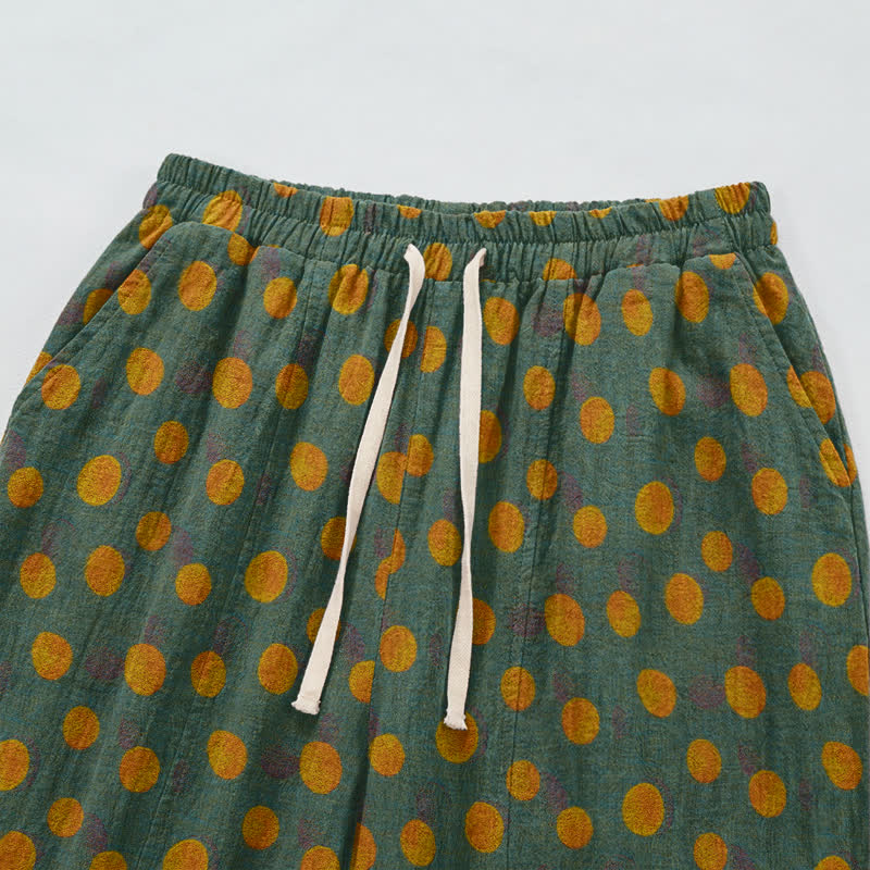 Pantaloni harem in cotone a pois - image 14