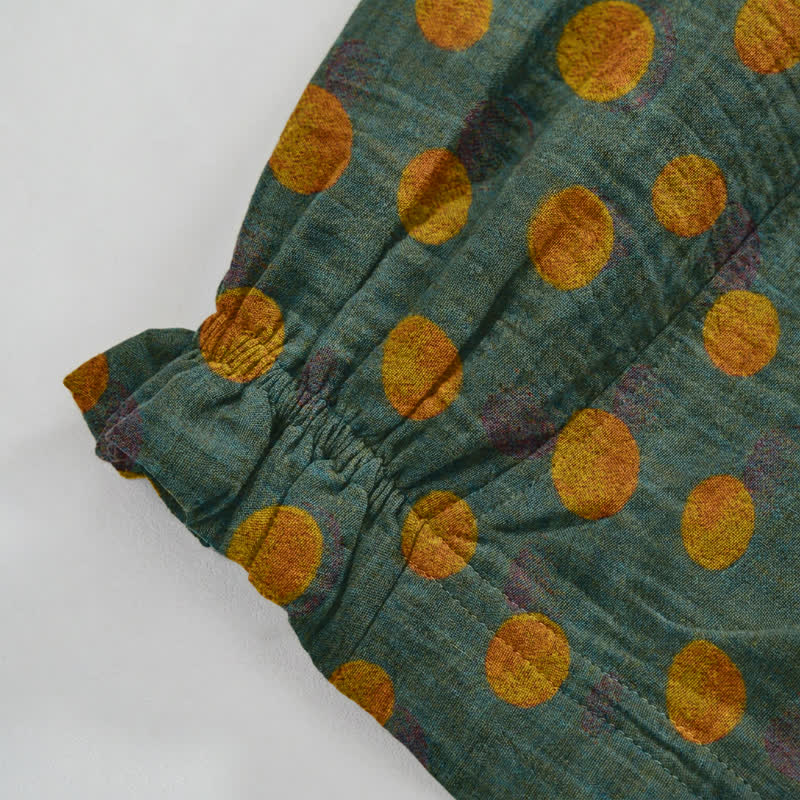 Pantaloni harem in cotone a pois - image 16