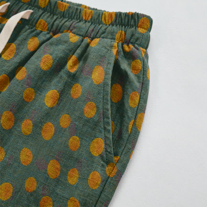 Pantaloni harem in cotone a pois - image 15