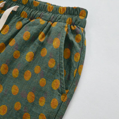 Pantaloni harem in cotone a pois - image 15