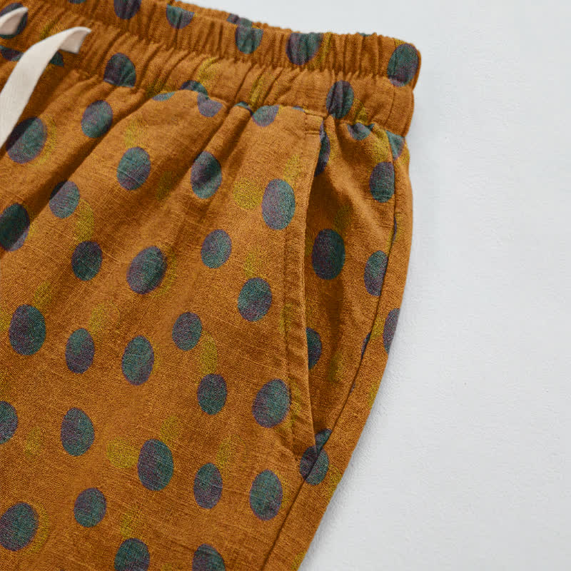 Pantaloni harem in cotone a pois - image 21