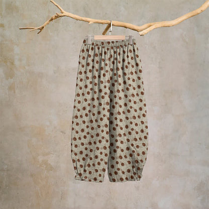 Pantaloni harem in cotone a pois - image 31