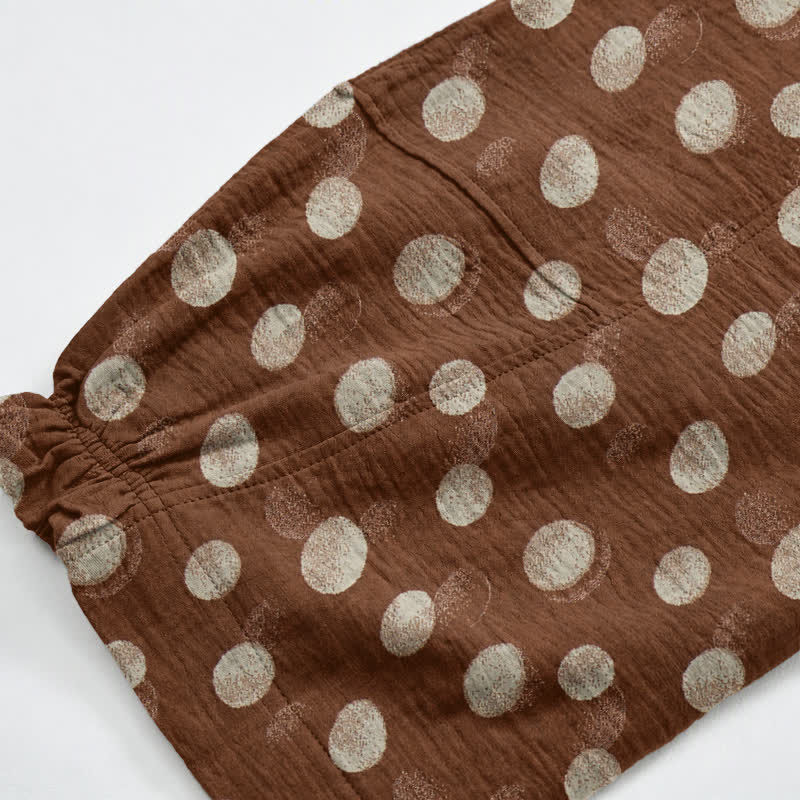 Pantaloni harem in cotone a pois - image 29