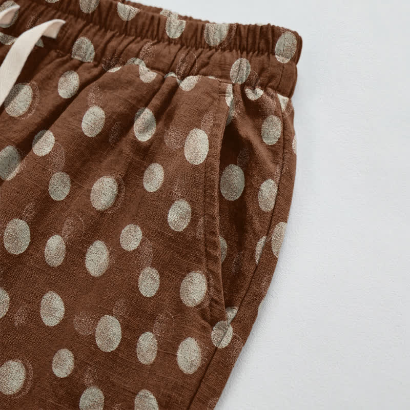 Pantaloni harem in cotone a pois - image 27