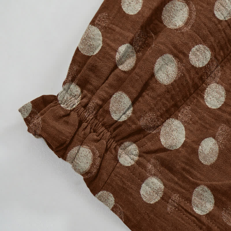 Pantaloni harem in cotone a pois - image 28