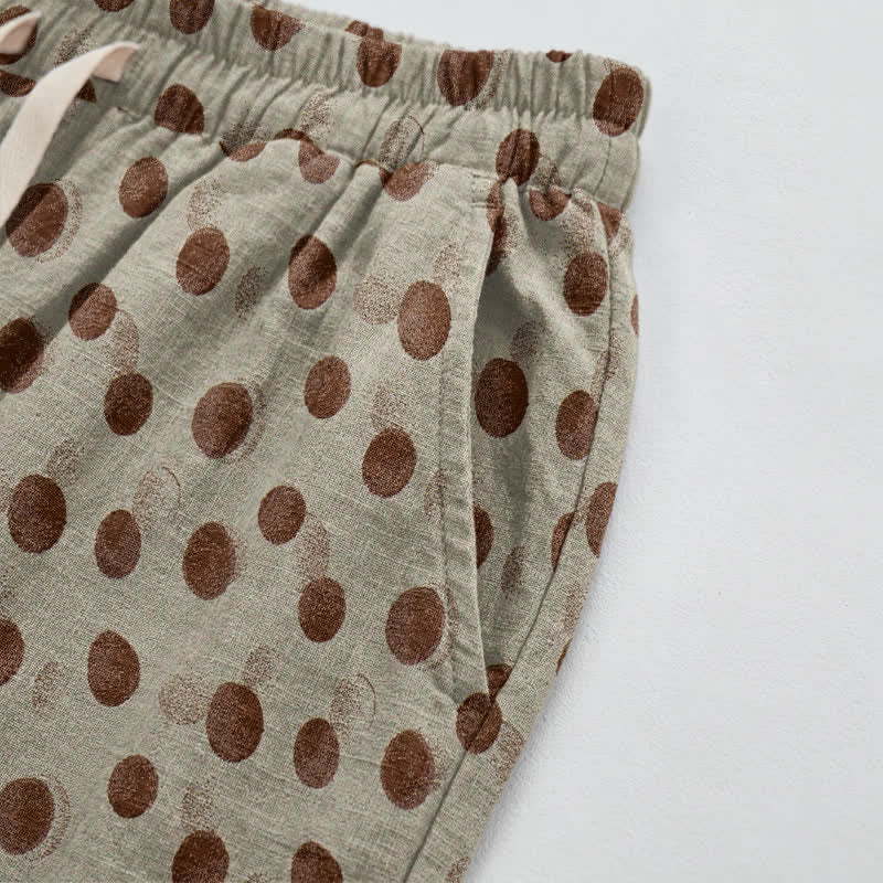 Pantaloni harem in cotone a pois - image 33