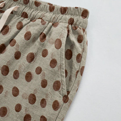 Pantaloni harem in cotone a pois - image 33