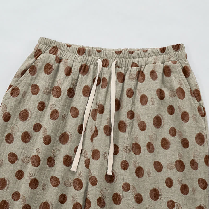 Pantaloni harem in cotone a pois - image 32