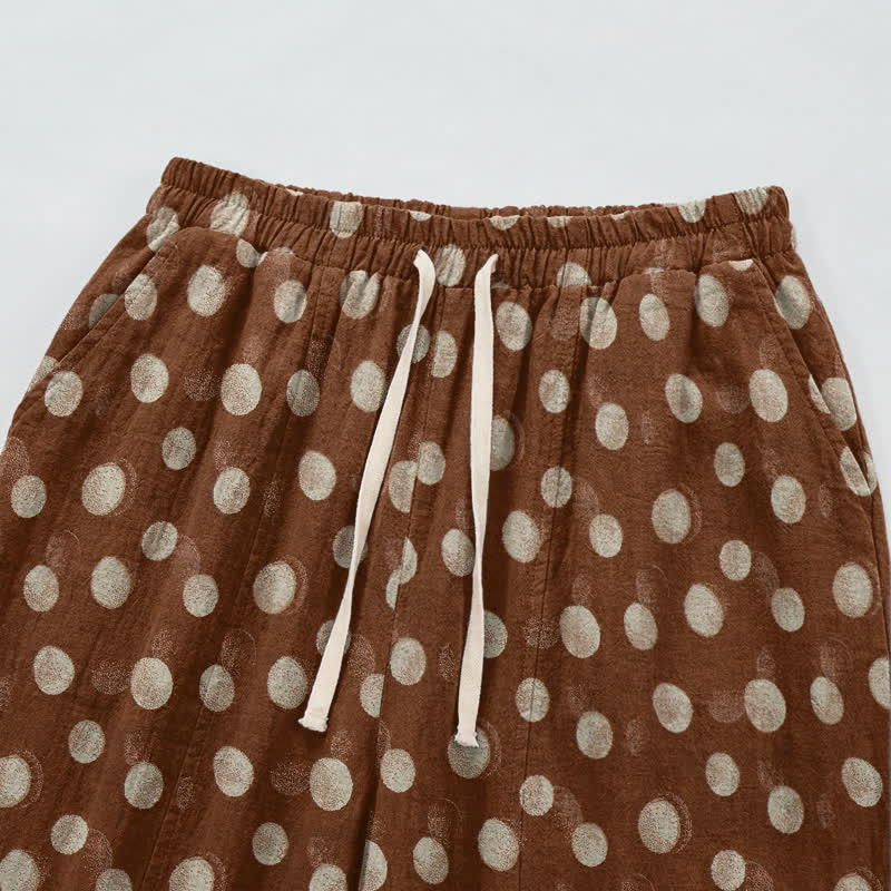Pantaloni harem in cotone a pois - image 26