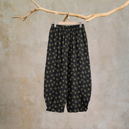 Pantaloni harem in cotone a pois - image 37