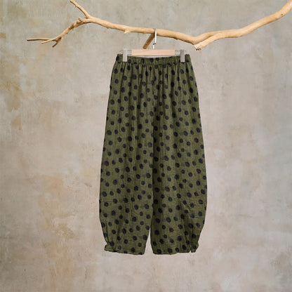 Pantaloni harem in cotone a pois - image 43