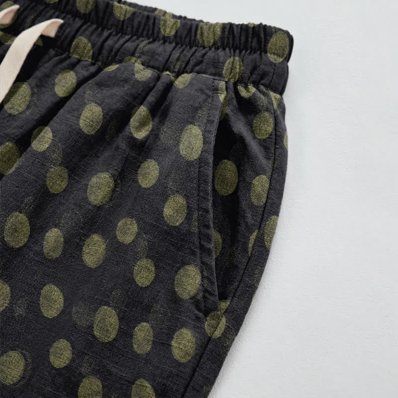 Pantaloni harem in cotone a pois - image 39