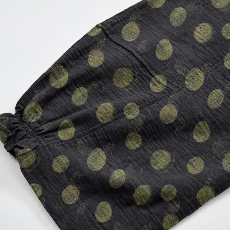 Pantaloni harem in cotone a pois - image 41