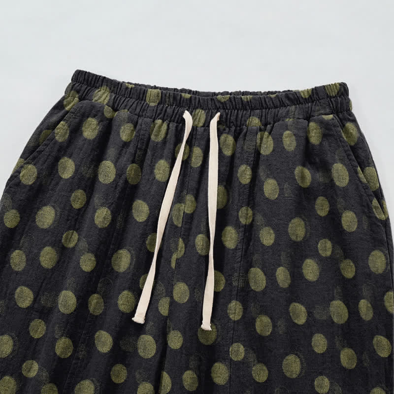 Pantaloni harem in cotone a pois - image 38