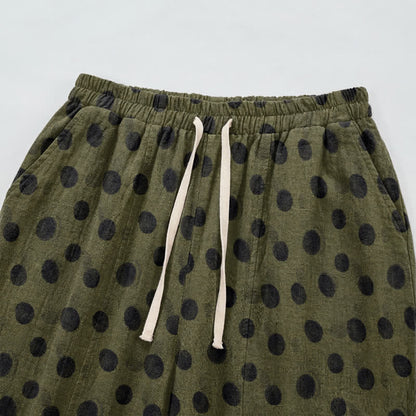 Pantaloni harem in cotone a pois - image 44