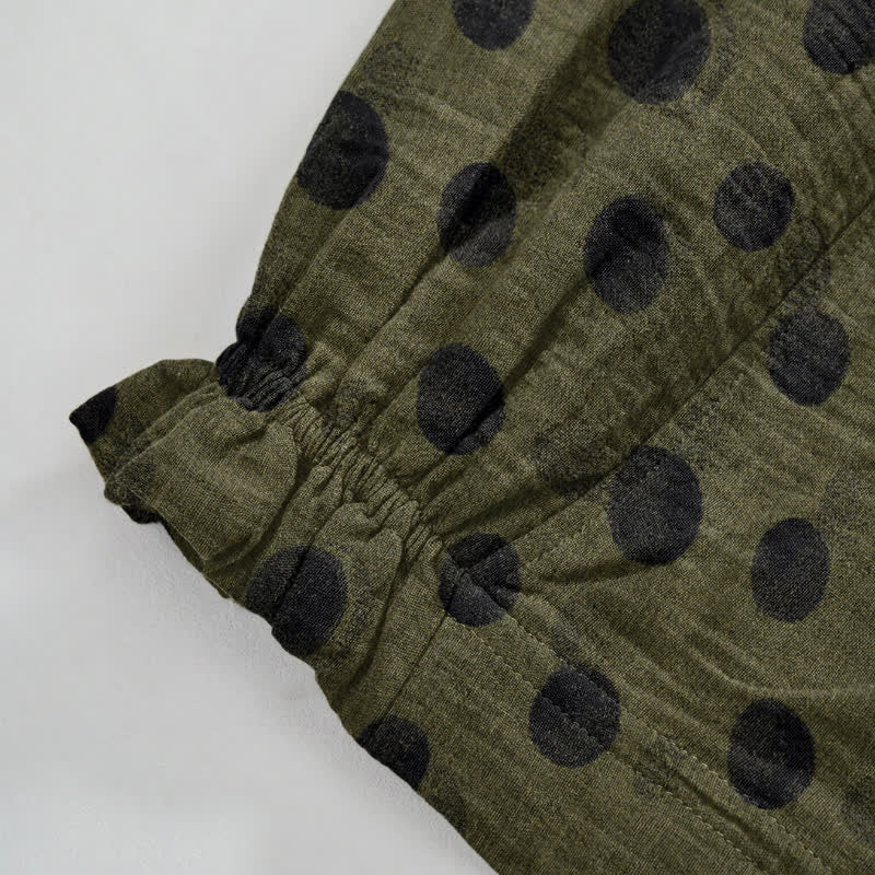 Pantaloni harem in cotone a pois - image 46
