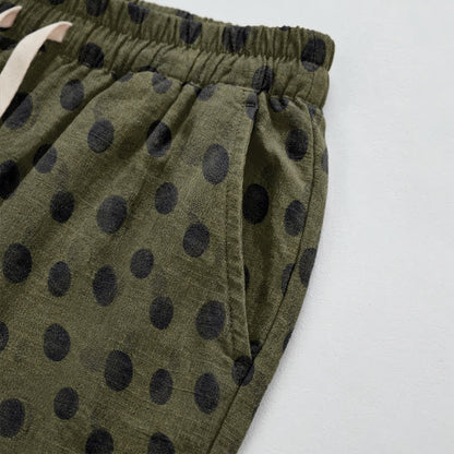 Pantaloni harem in cotone a pois - image 45