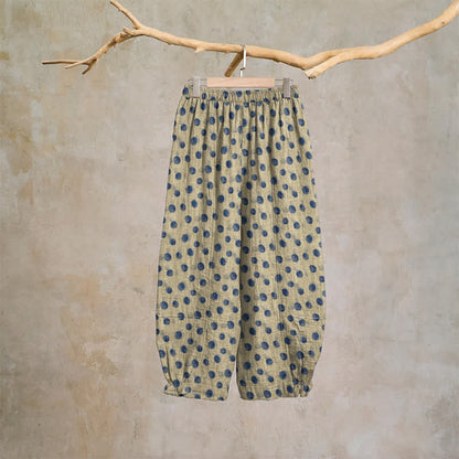 Pantaloni harem in cotone a pois - image 55