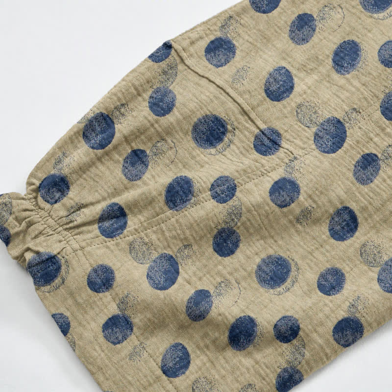 Pantaloni harem in cotone a pois - image 59