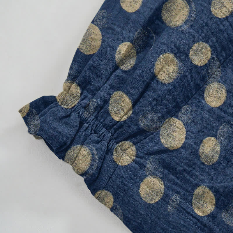Pantaloni harem in cotone a pois - image 52