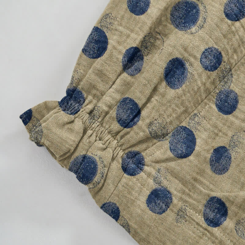 Pantaloni harem in cotone a pois - image 58